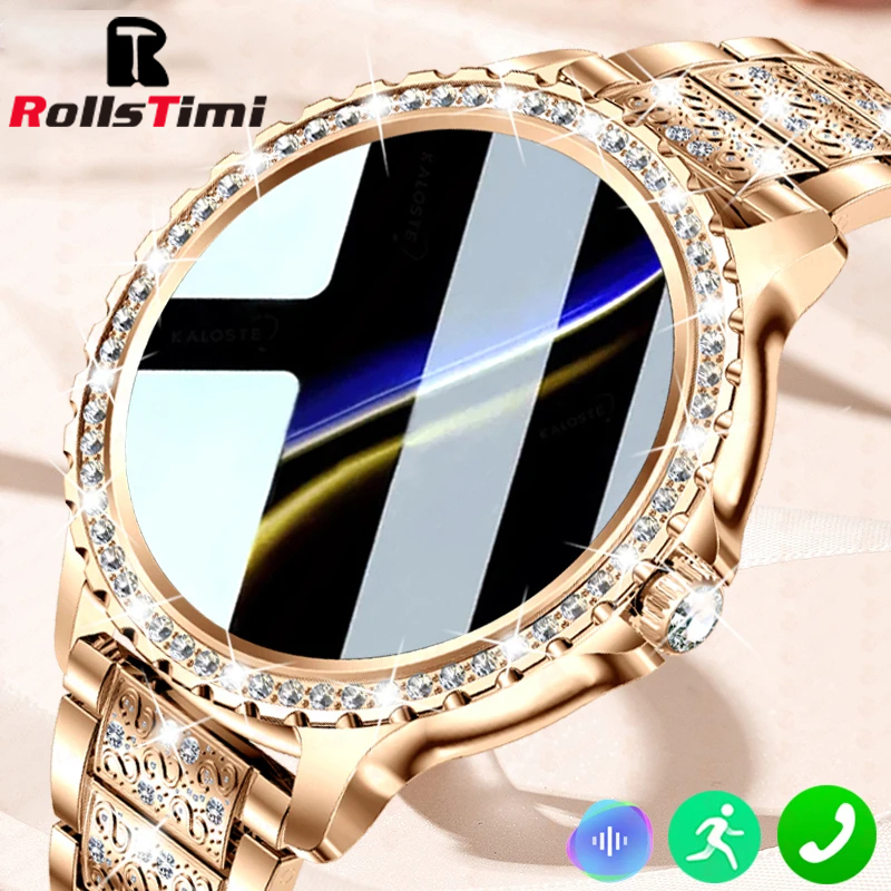 Smartwatch Ladies Watches For Women - Fashion Luxury Gold Women Smart Watch