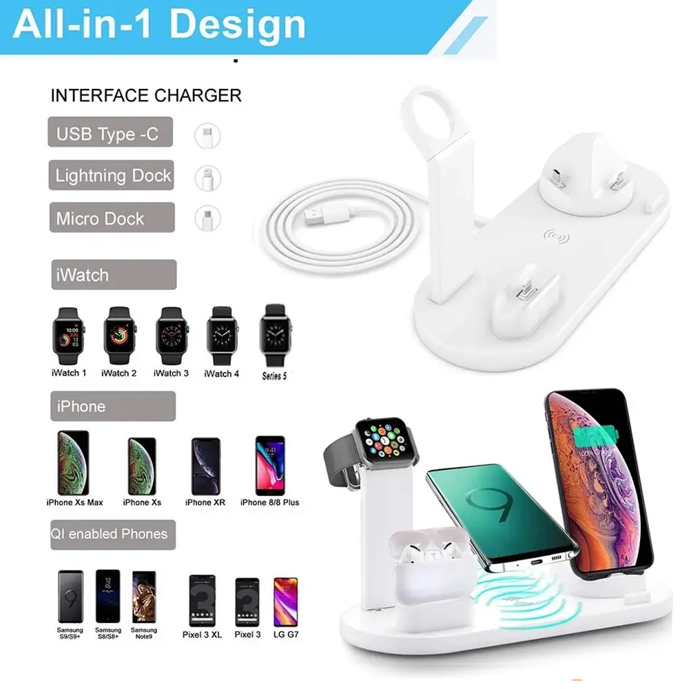 30W 7 in 1 Wireless Charger St - огляд і ціна Watch 7 Smartwatch Iphone