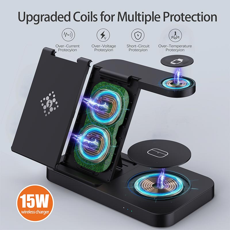 4 in 1 Foldable Wireless Charg - огляд і ціна Watch 7 Smartwatch Iphone