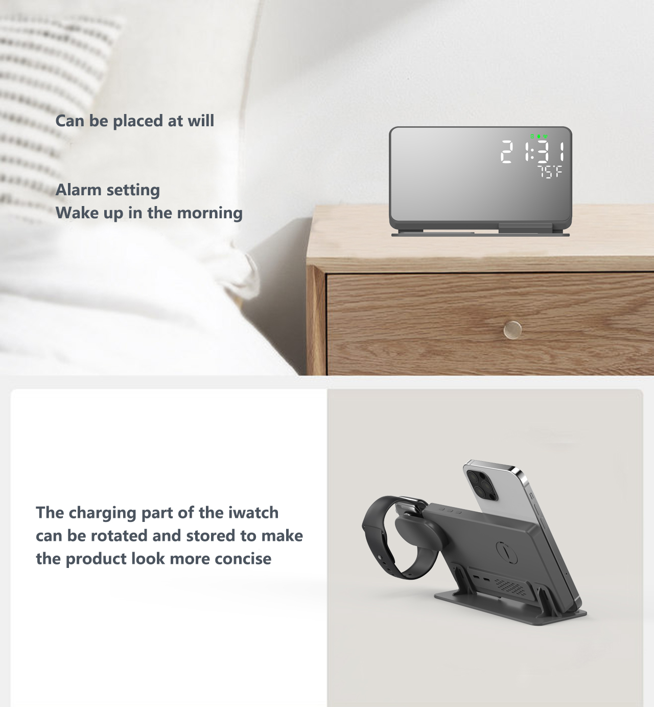 3 in 1 Wireless Charger For iP - огляд і ціна Watch 7 Smartwatch Iphone