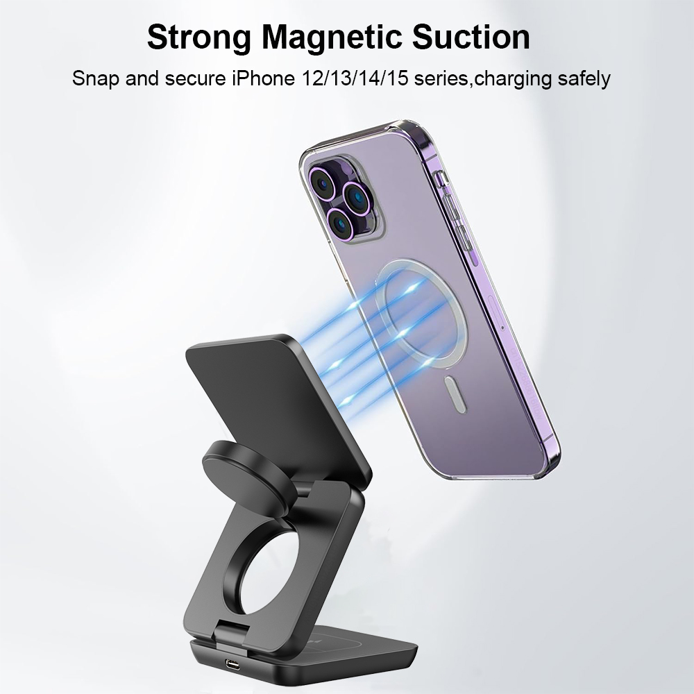 3 in 1 Foldable Magnetic Wirel - огляд і ціна Watch 7 Smartwatch Iphone