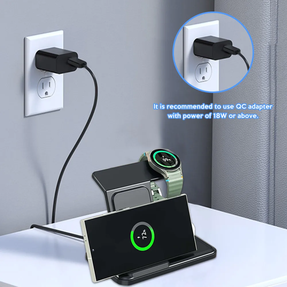 3 IN 1 Wireless Charger Statio - огляд і ціна Watch 7 Smartwatch Iphone