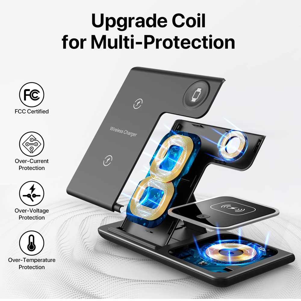 15W 3 in 1 LED Fast Wireless C - огляд і ціна Watch 7 Smartwatch Iphone