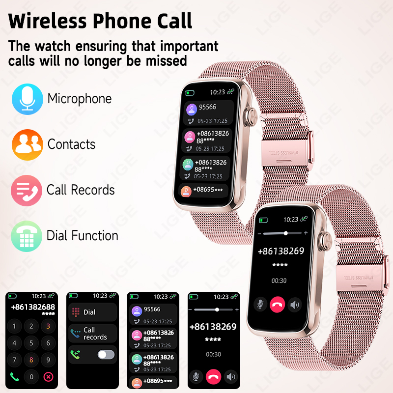 LIGE 1.47'' Smart Watch Women  - огляд і ціна Smartwatch Ladies Watches For Women