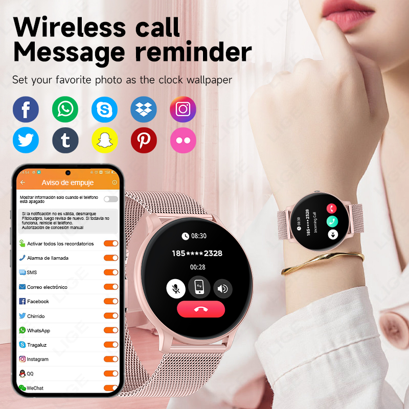 LIGE Waterproof Women Smart Wa - огляд і ціна Smartwatch Ladies Watches For Women