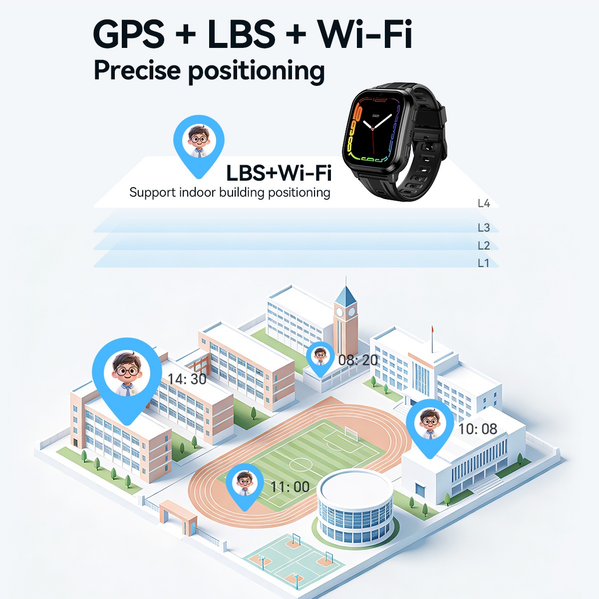 HOCO Y108 1.69inch HD LCD Curv - огляд і ціна Smartwatch Watches For Kids