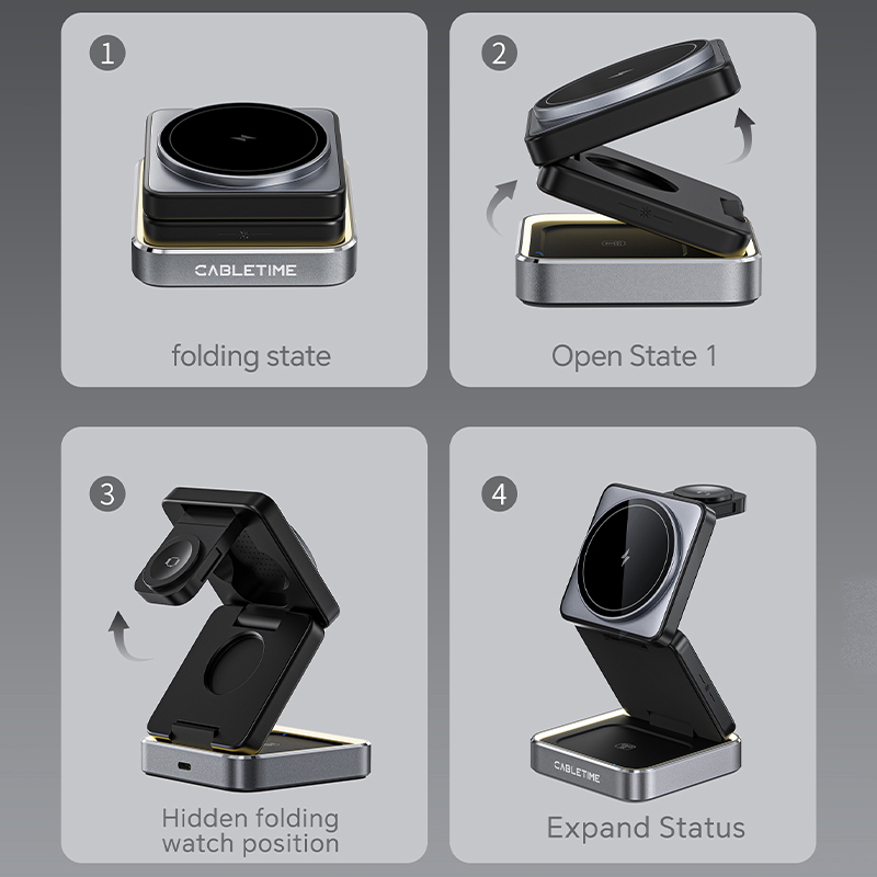 CABLETIME Foldable Magnetic 3  - огляд і ціна Iwatch Smartwatch